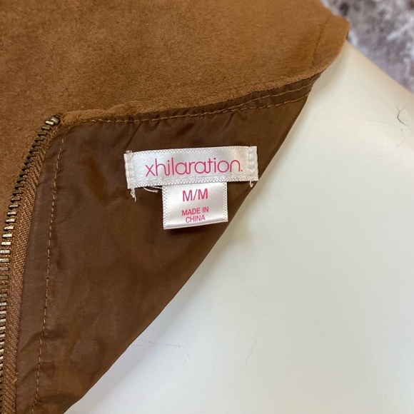 Xhilaration MIDI Smock Dress Brown Short Sleeve Casual Sz M - Picture 11 of 13